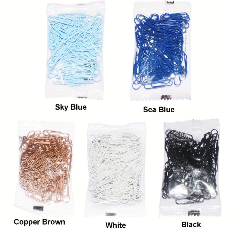 80pcs Colorful Iridescent Paper Clips for Desk