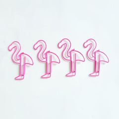 20pcs Flamingo Paper Clips Metal Bookmarks School Supplies