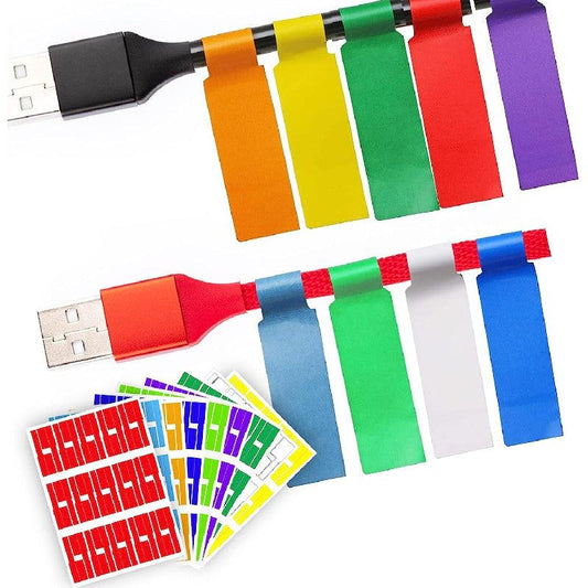 270pcs Waterproof Cable Tags - 9 Colors - Cable Management Cord Labels