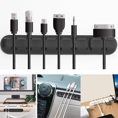Silicone Cable Organizer Clip Adhesive Cable Hooks Earphone Holder