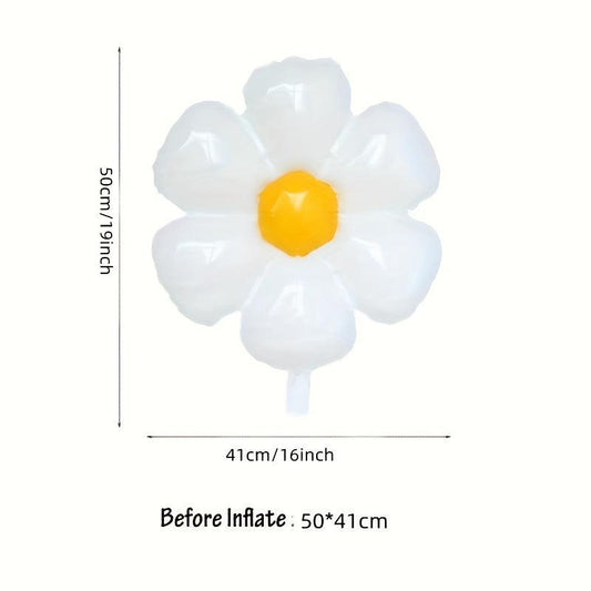 5pcs Daisy Aluminum Film Balloon Summer Party Decoration