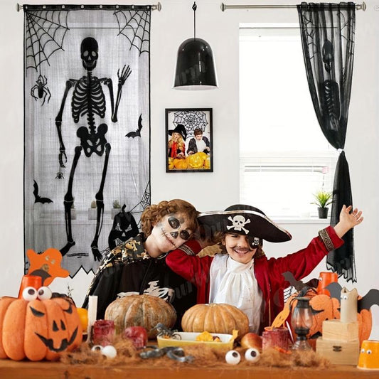 Halloween Lace Curtains Door Curtains