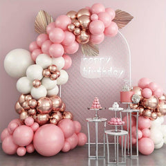 Pink Balloon Garland Arch Kit - Wedding Birthday Graduation Anniversary