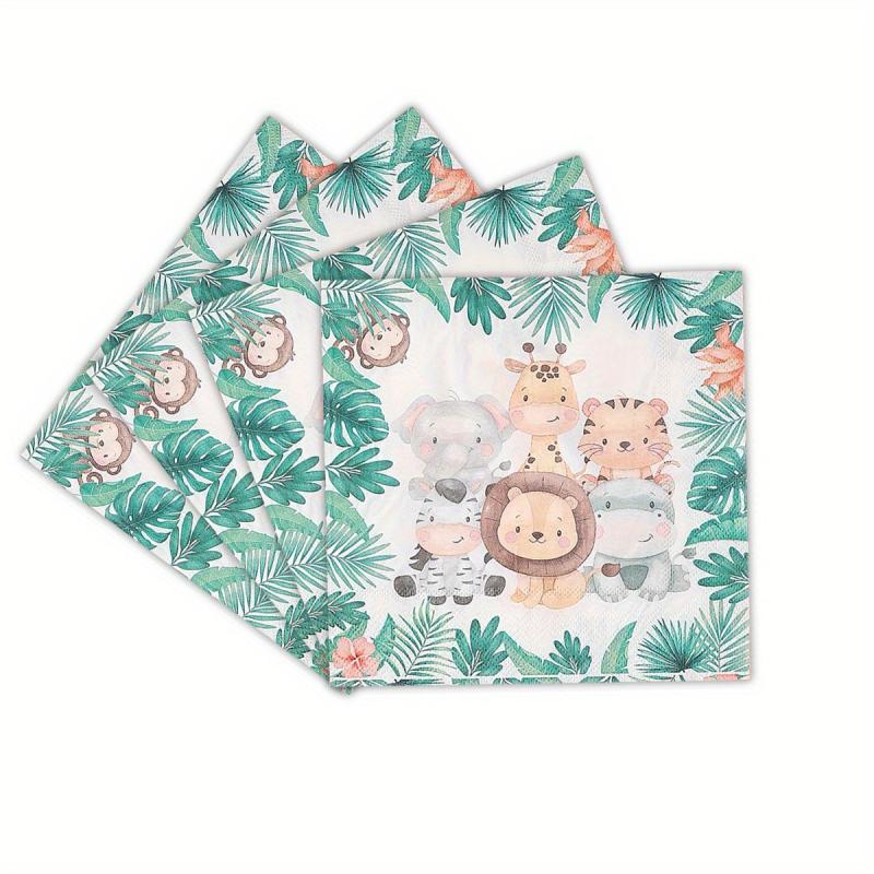 20pcs Wild Animal Baby Shower Party Supplies