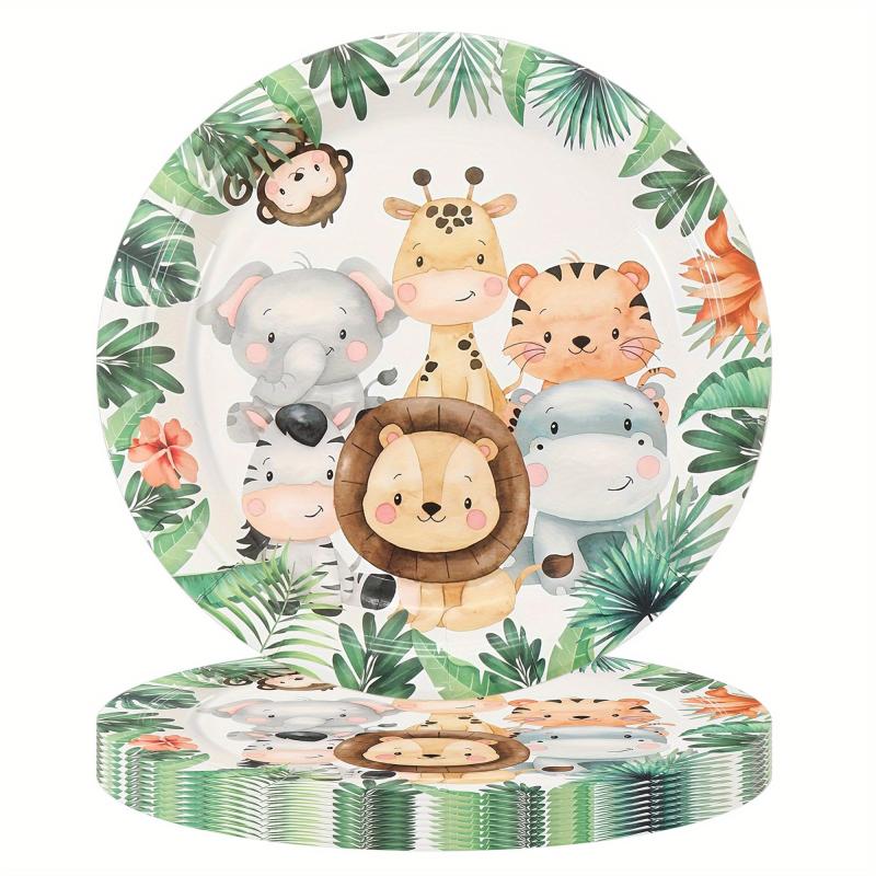 20pcs Wild Animal Baby Shower Party Supplies
