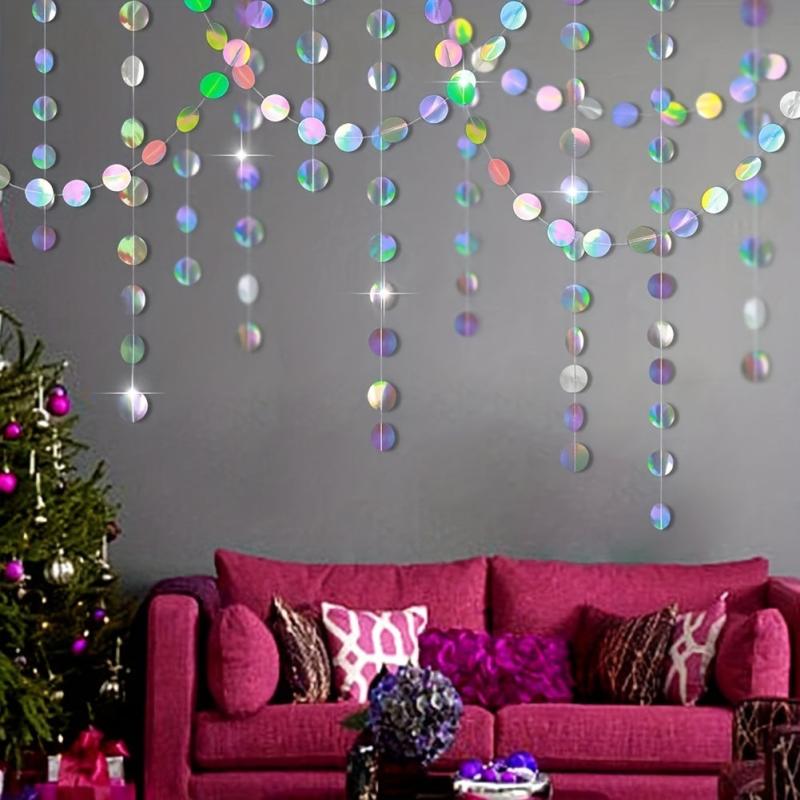 Holographic Circle Garlands Streamer Party Decorations