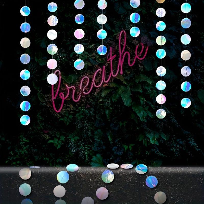 Holographic Circle Garlands Streamer Party Decorations
