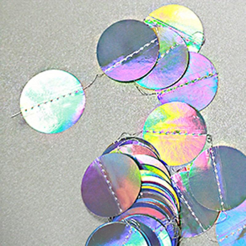 Holographic Circle Garlands Streamer Party Decorations