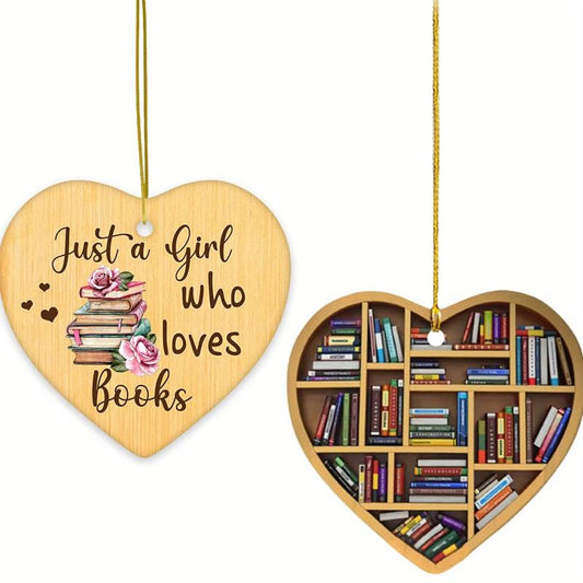Heart Shaped Flower Love Bookshelf Ornament Wall Decor