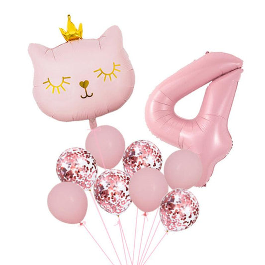 Cat Balloon Set for Birthday Parties and Decorations