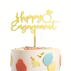 Happy Engagement Acrylic Cake Topper 1pc