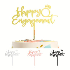 Happy Engagement Acrylic Cake Topper 1pc