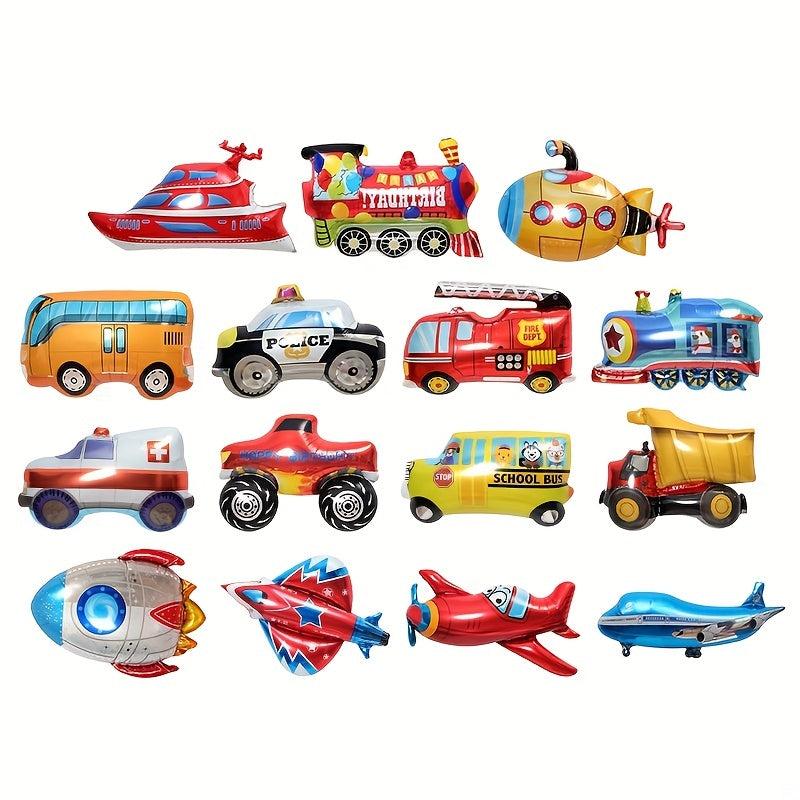 Transportation Theme Party Balloons for Car and Airplane