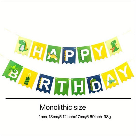 110pcs Green Dinosaur Birthday Party Tableware Set