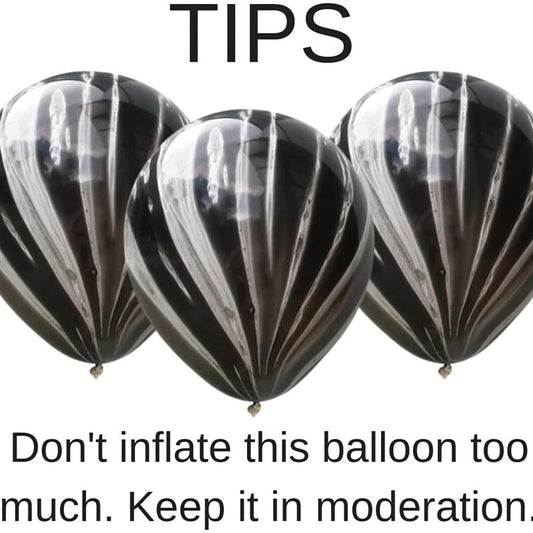 40pcs Striped Agate Marble Balloon Set + 25 Silvery Balloon Set