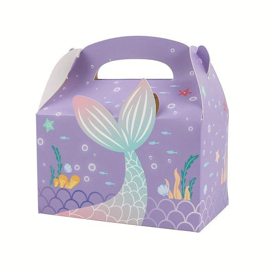 12pcs Mermaid Packaging Box Candy Box Chocolate Packaging Box Party Favors