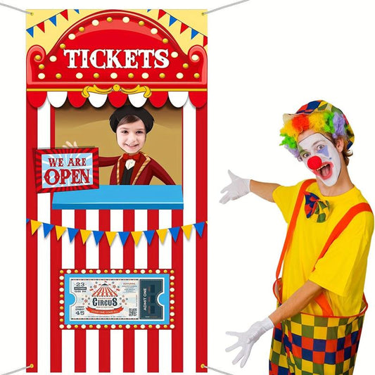 Carnival Circus Theme Party Decorations Halloween Photo Door Banner