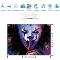 Halloween Horror Clown Backdrop Cloth Banner