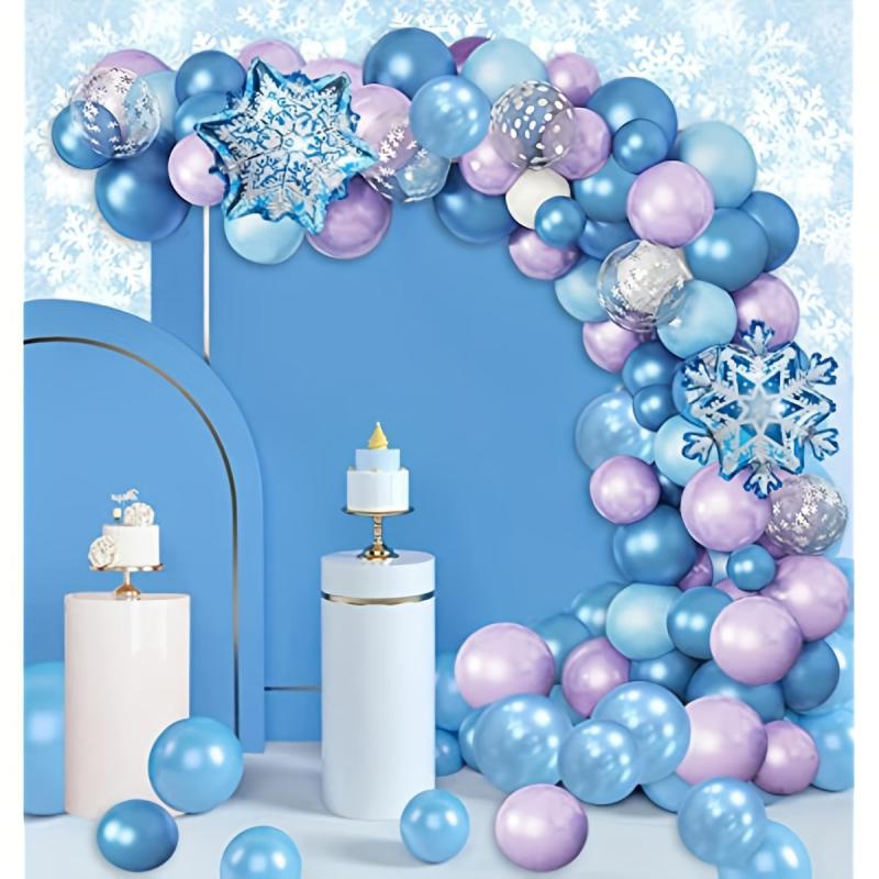 Snowflake Balloon Chain Decoration Christmas Balloon Combo Set