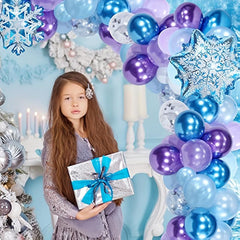 Snowflake Balloon Chain Decoration Christmas Balloon Combo Set