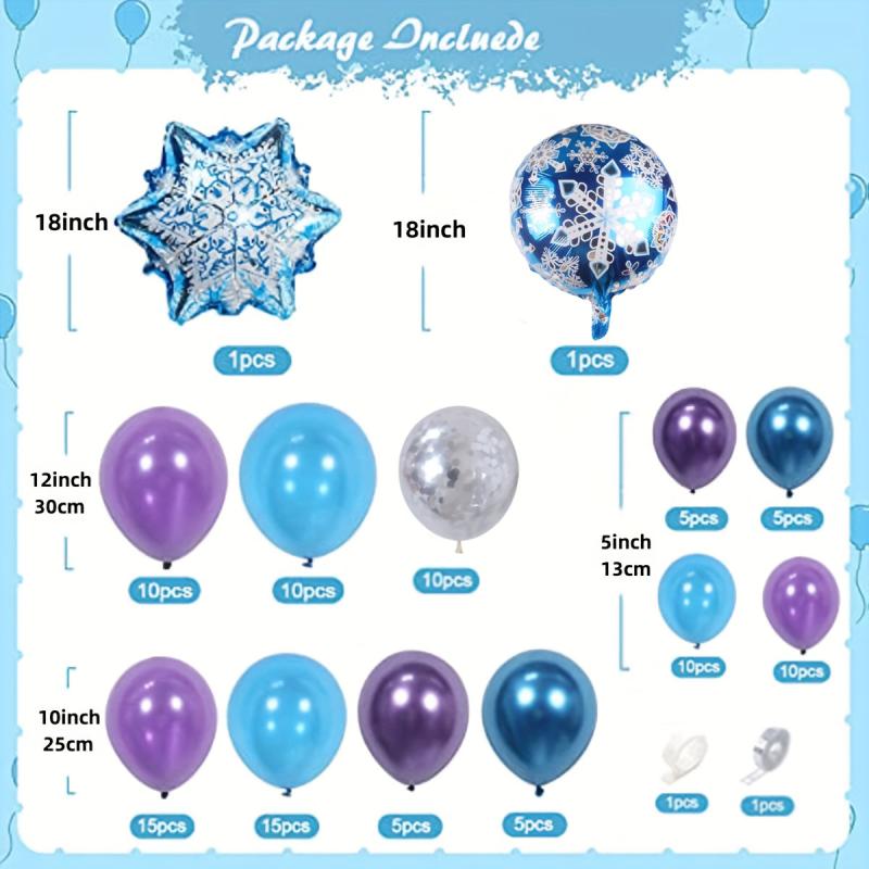 Snowflake Balloon Chain Decoration Christmas Balloon Combo Set