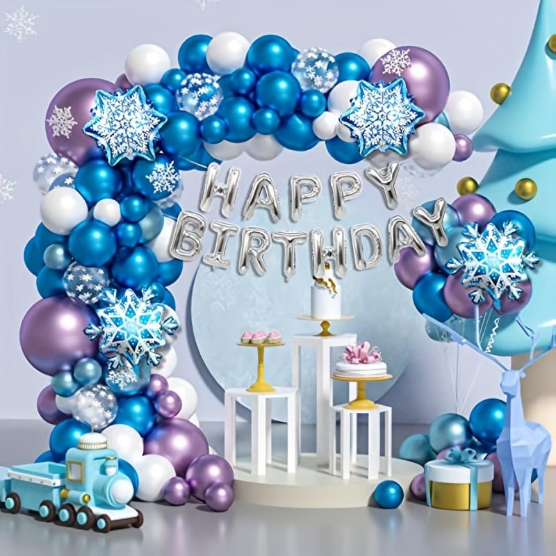Snowflake Balloon Chain Decoration Christmas Balloon Combo Set