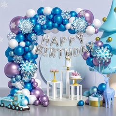 Snowflake Balloon Chain Decoration Christmas Balloon Combo Set