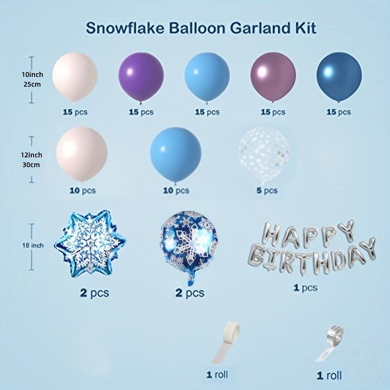 Snowflake Balloon Chain Decoration Christmas Balloon Combo Set