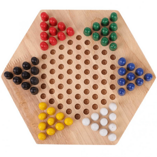 Educational Chinese Chess Game Set for Kids Wooden Checkers and Chess