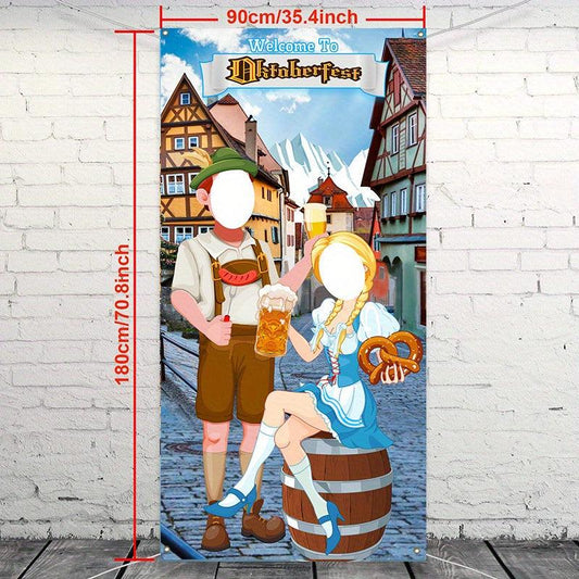 Beer Party Banner Hanging Cloth Outdoor Photo Background Props