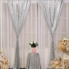 Golden Sequin Backdrop Curtain Panels for Wedding Party Background
