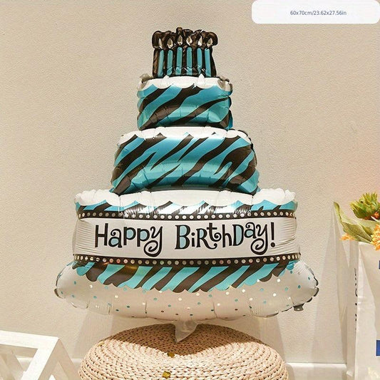 1pc Cartoon Cake Aluminum Foil Film Balloon Birthday Decoration