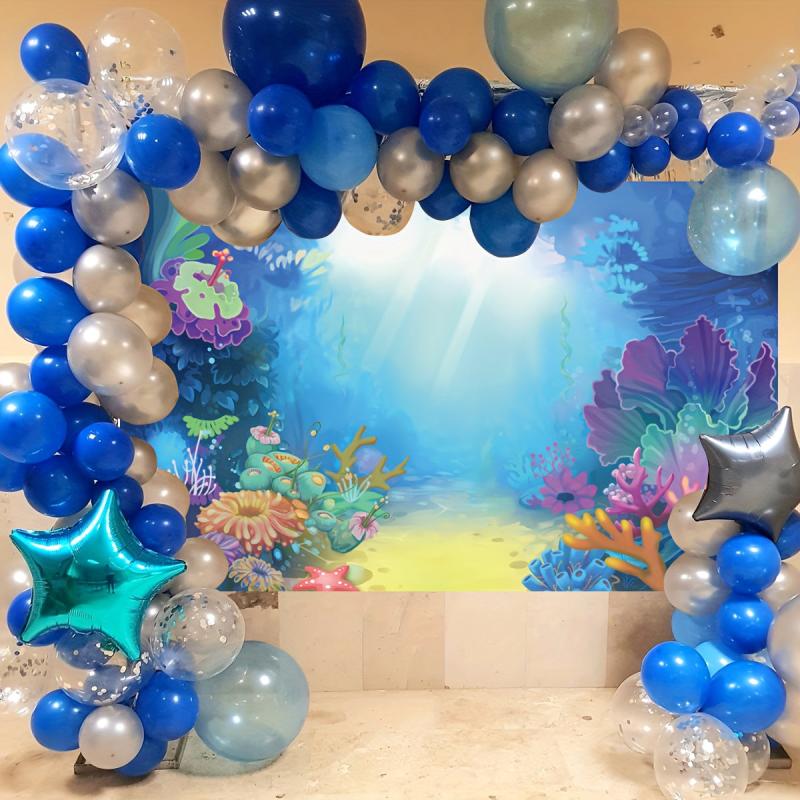 Under the Sea Mermaid Princess Backdrop 5x3ft Ocean Baby Shower Photo Props