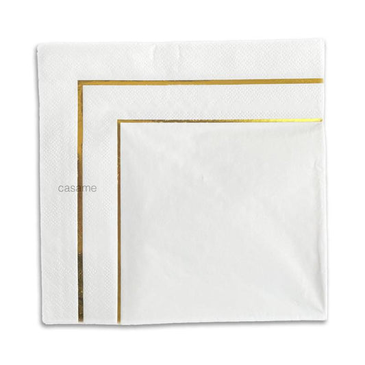 Golden Foil Party Table Paper Napkins Tissue Decor Towel Vintage Wedding