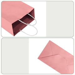 15pcs Pink Gift Handbag for Milk Tea Takeaway Bags Clothing Packaging