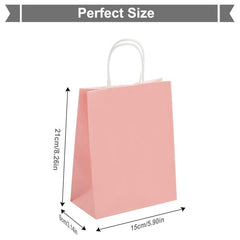 15pcs Pink Gift Handbag for Milk Tea Takeaway Bags Clothing Packaging