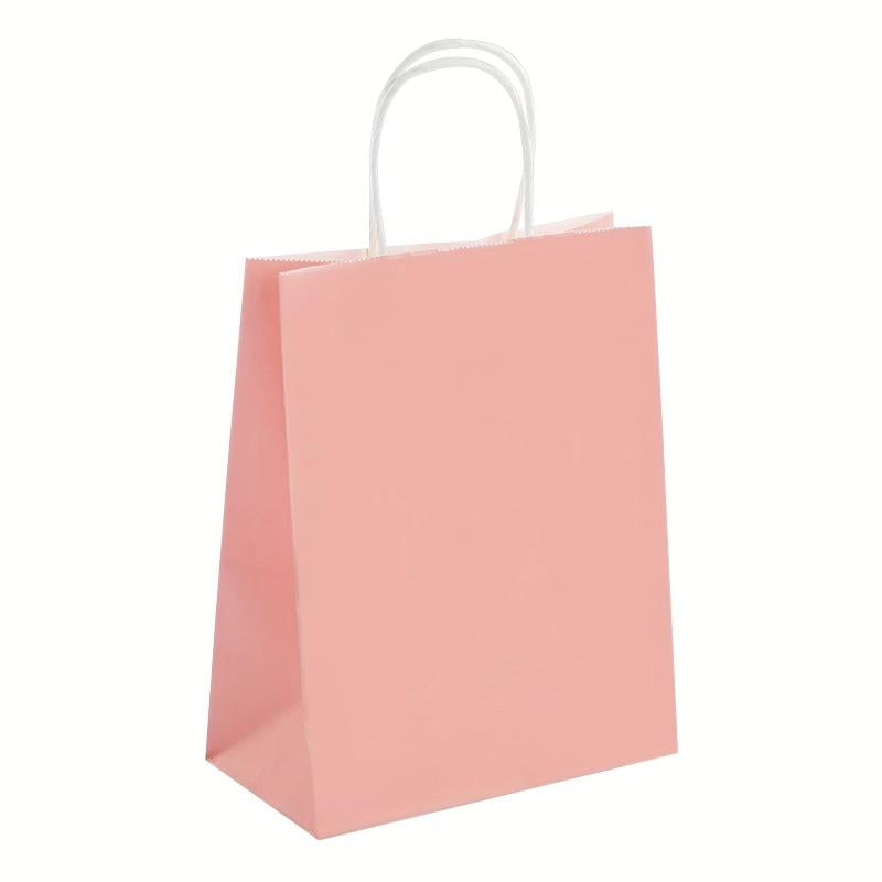 15pcs Pink Gift Handbag for Milk Tea Takeaway Bags Clothing Packaging