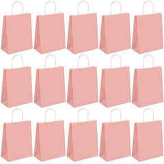 15pcs Pink Gift Handbag for Milk Tea Takeaway Bags Clothing Packaging