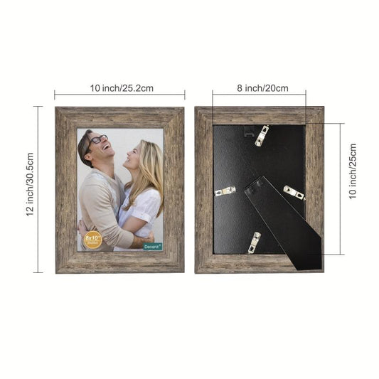 Rustic Distressed Antique Gray Wood Pattern Photo Frames