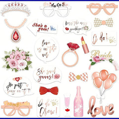 Bride Photo Props Set for Wedding Photobooth