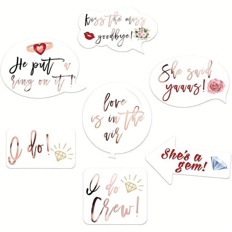 Bride Photo Props Set for Wedding Photobooth