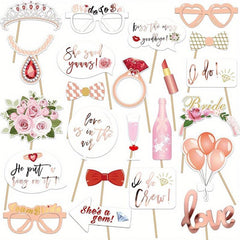 Bride Photo Props Set for Wedding Photobooth