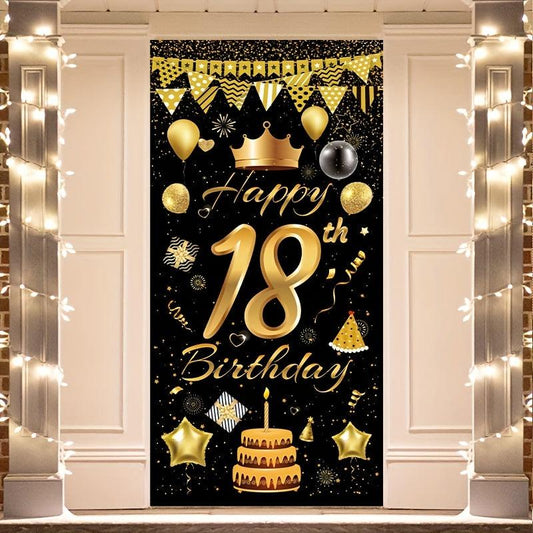 Happy 18th Birthday Door Banner Decoration Supplies