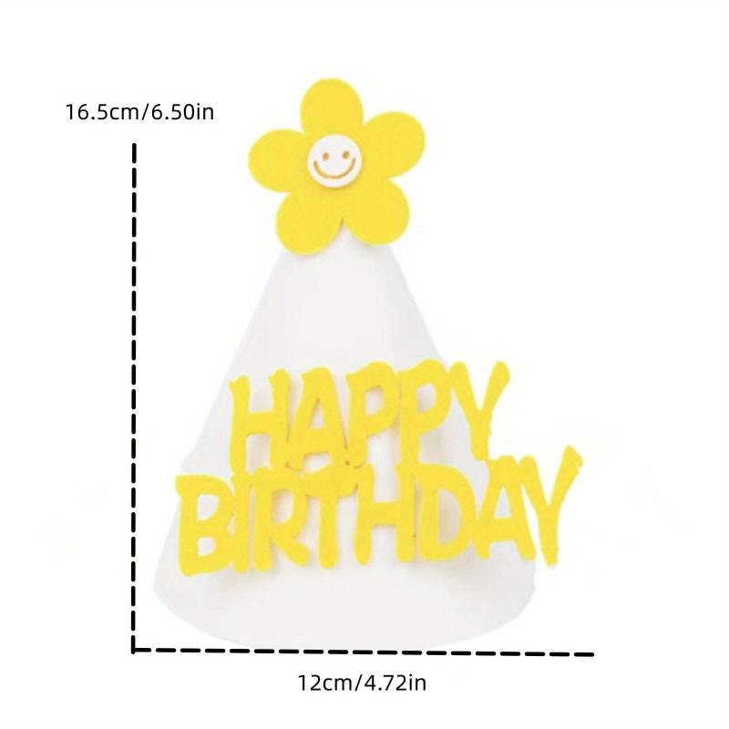 Cartoon Felt Birthday Party Hats - Decorative Party Supplies