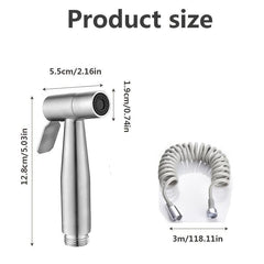 Stainless Steel Toilet Spray Gun Set - Bathroom Cleaning Accessories