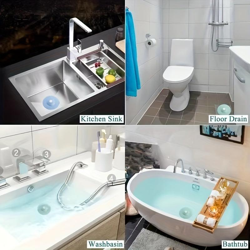 5pcs Sink Filter Floor Drain Press Type Anti-odor Closed Filter Home Essential