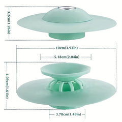 5pcs Sink Filter Floor Drain Press Type Anti-odor Closed Filter Home Essential