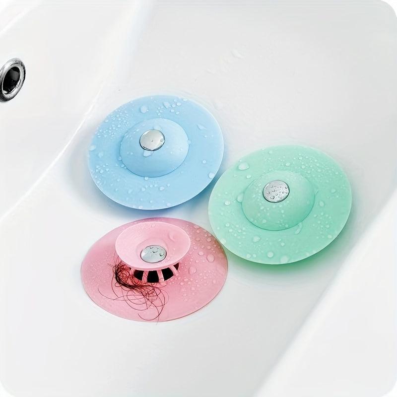 5pcs Sink Filter Floor Drain Press Type Anti-odor Closed Filter Home Essential