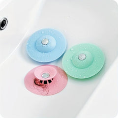 5pcs Sink Filter Floor Drain Press Type Anti-odor Closed Filter Home Essential