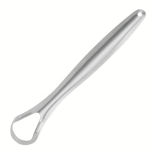Stainless Steel Tongue Scraper Coating Cleaner Brush Oral Care Tools